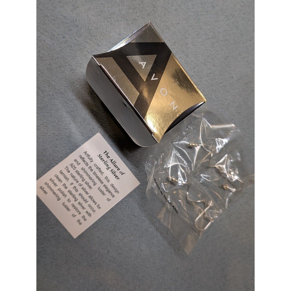 Avon Genuine Sterling Silver Long Twirl Swirl Pierced Earrings New In Package